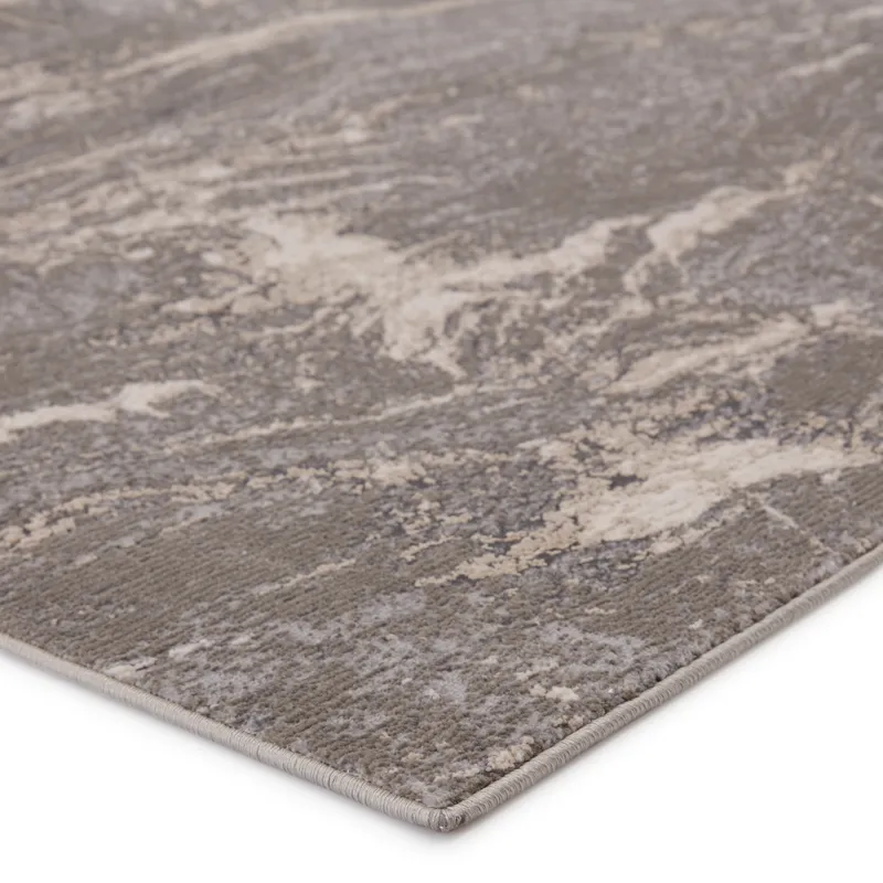 Sinclaire Vibe by  Druzy Abstract Gray/ Cream Runner Rug (2'2"X8')