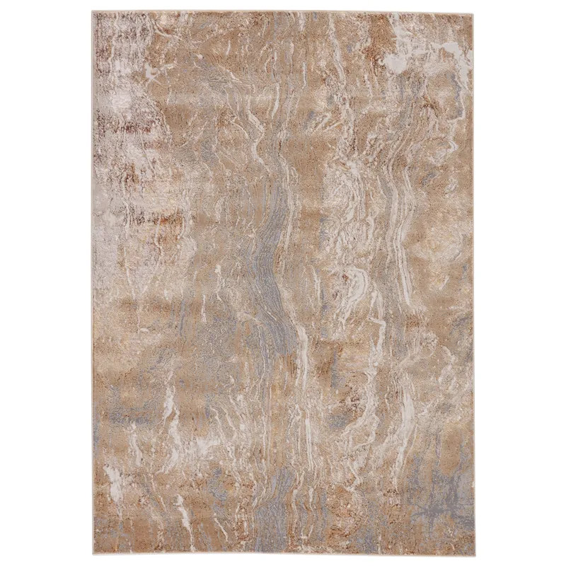 Sinclaire Vibe by  Druzy Abstract Gold/ Gray Area Rug (9'6"X13')