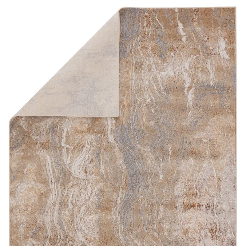 Sinclaire Vibe by  Druzy Abstract Gold/ Gray Area Rug (9'6"X13')