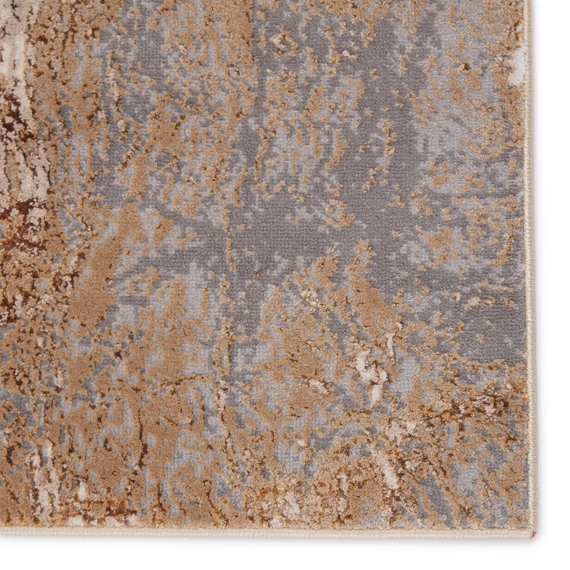 Sinclaire Vibe by  Druzy Abstract Gold/ Gray Area Rug (9'6"X13')