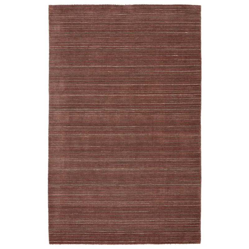 Second Sunset Gradient Handwoven Solid Red/ Brown Area Rug (10'X14')