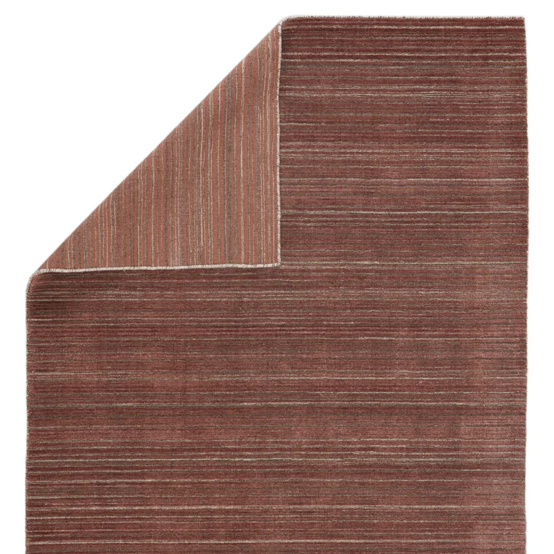 Second Sunset Gradient Handwoven Solid Red/ Brown Area Rug (10'X14')