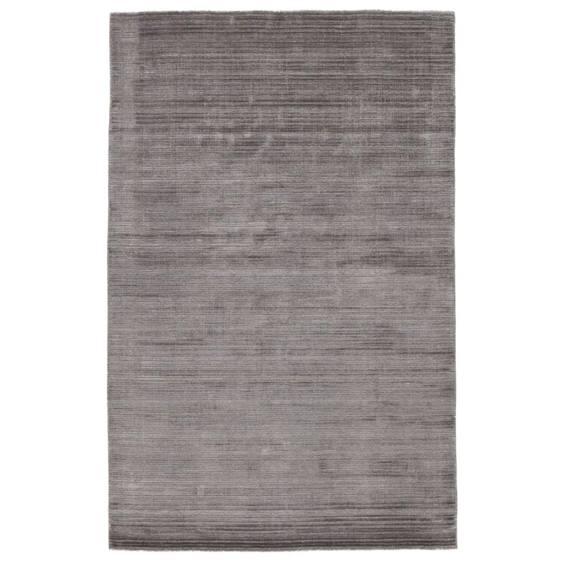 Second Sunset Gradient Handwoven Solid Gray/ Silver Area Rug (10'X14')
