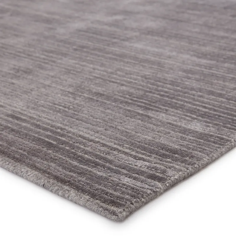 Second Sunset Gradient Handwoven Solid Gray/ Silver Area Rug (10'X14')