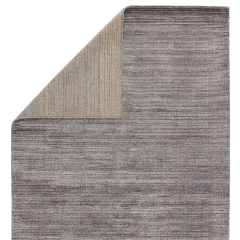 Second Sunset Gradient Handwoven Solid Gray/ Silver Area Rug (10'X14')