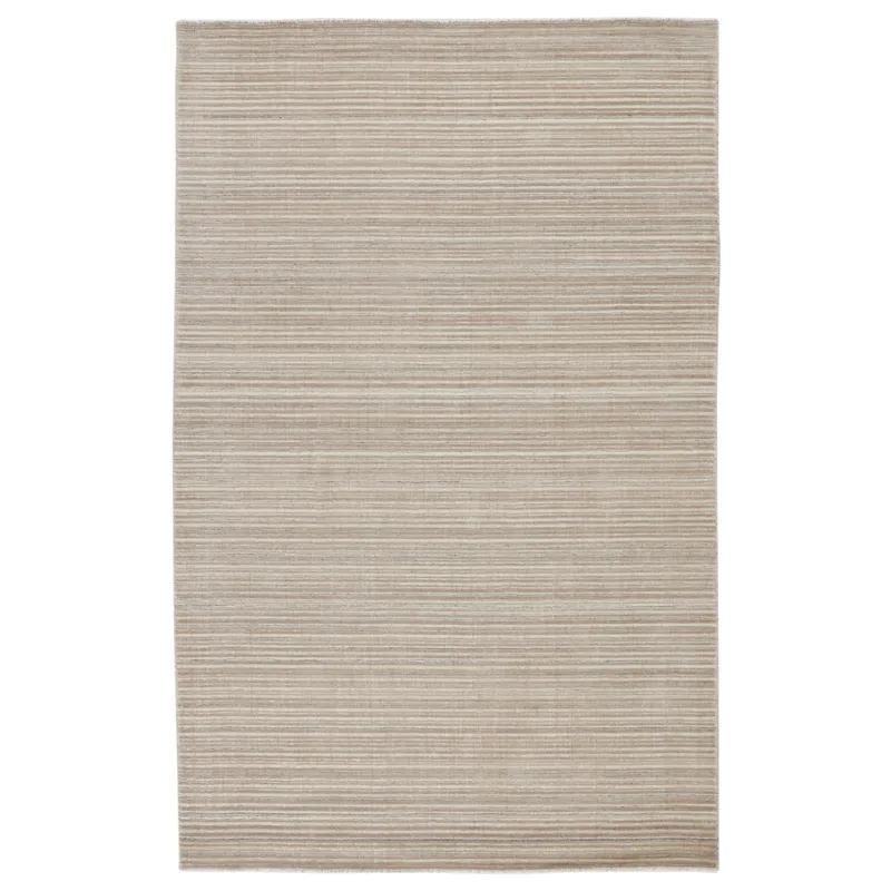 Second Sunset Gradient Handwoven Solid Gray/ Light Taupe Area Rug (10'X14')