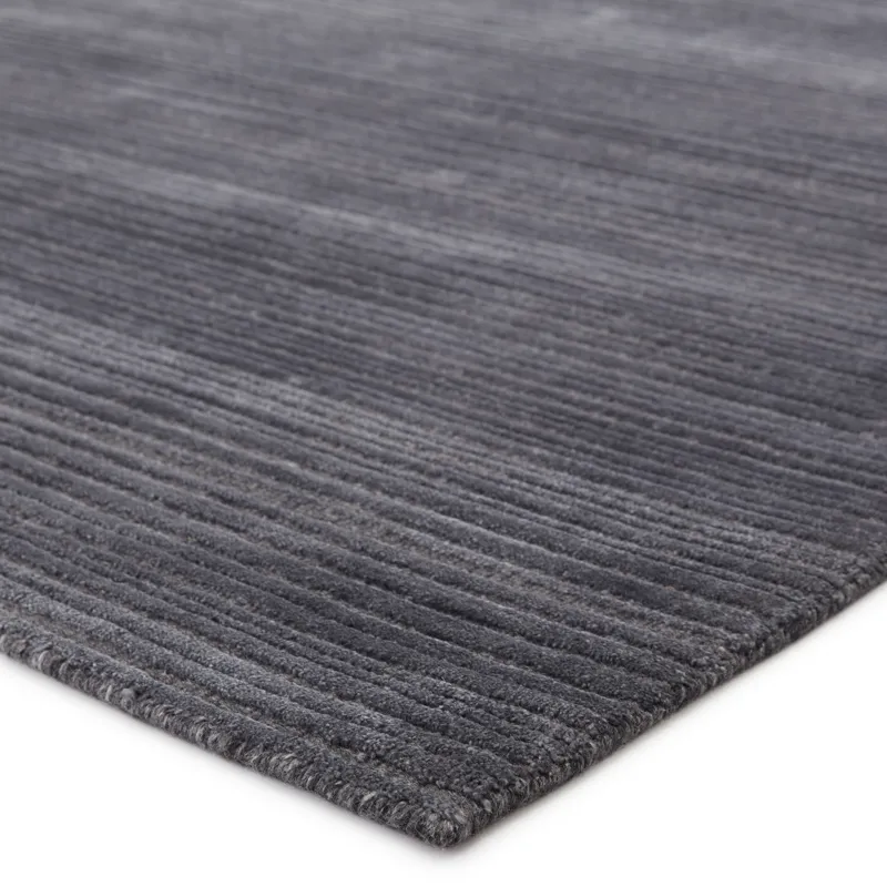 Second Sunset Gradient Handwoven Solid Dark Blue/ Gray Area Rug (10'X14')
