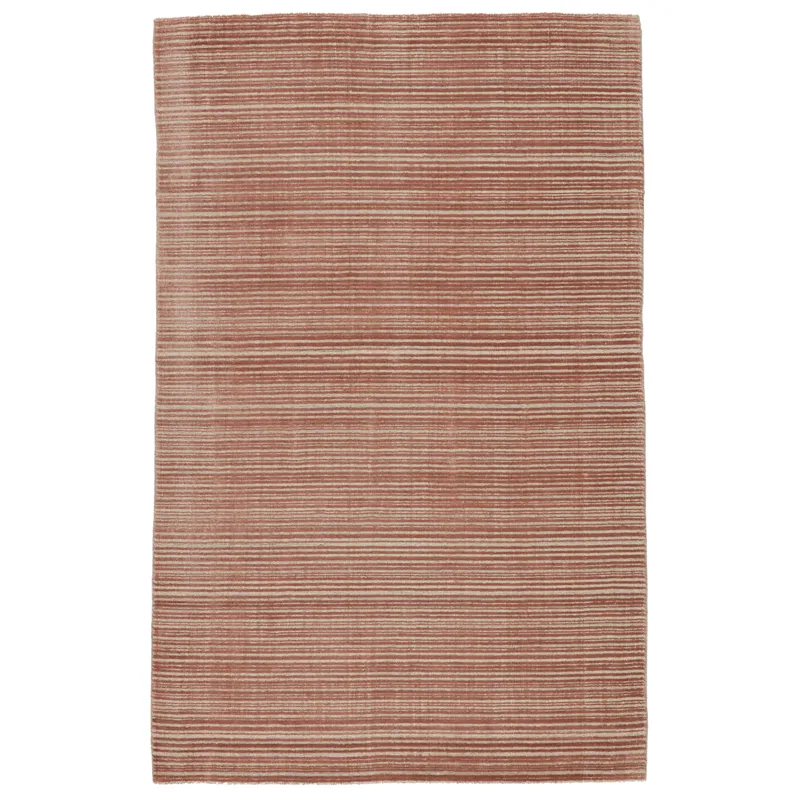 Second Sunset Gradient Handwoven Solid Dark Pink/ Cream Area Rug (8'X10')