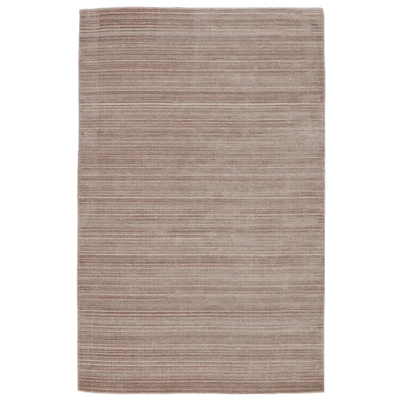 Second Sunset Gradient Handwoven Solid Light Taupe/ Gray Area Rug (10'X14')