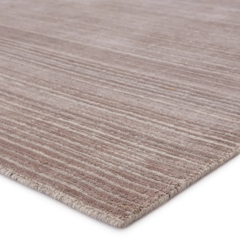 Second Sunset Gradient Handwoven Solid Light Taupe/ Gray Area Rug (10'X14')