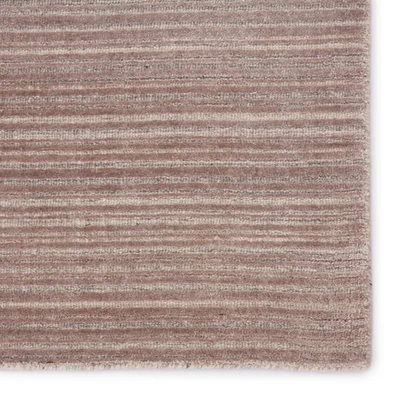 Second Sunset Gradient Handwoven Solid Light Taupe/ Gray Area Rug (10'X14')