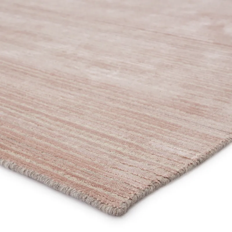 Second Sunset Gradient Handwoven Solid Pink/ Cream Area Rug (10'X14')
