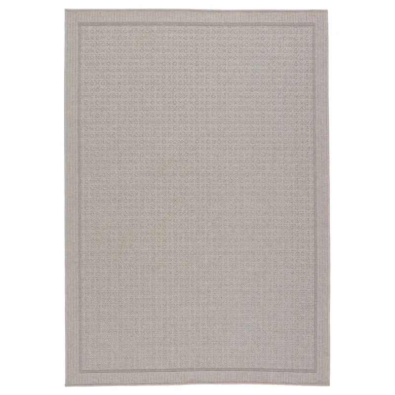 Tahiti Vibe by  Maeva Indoor/ Outdoor Border Gray Area Rug (2'X3')