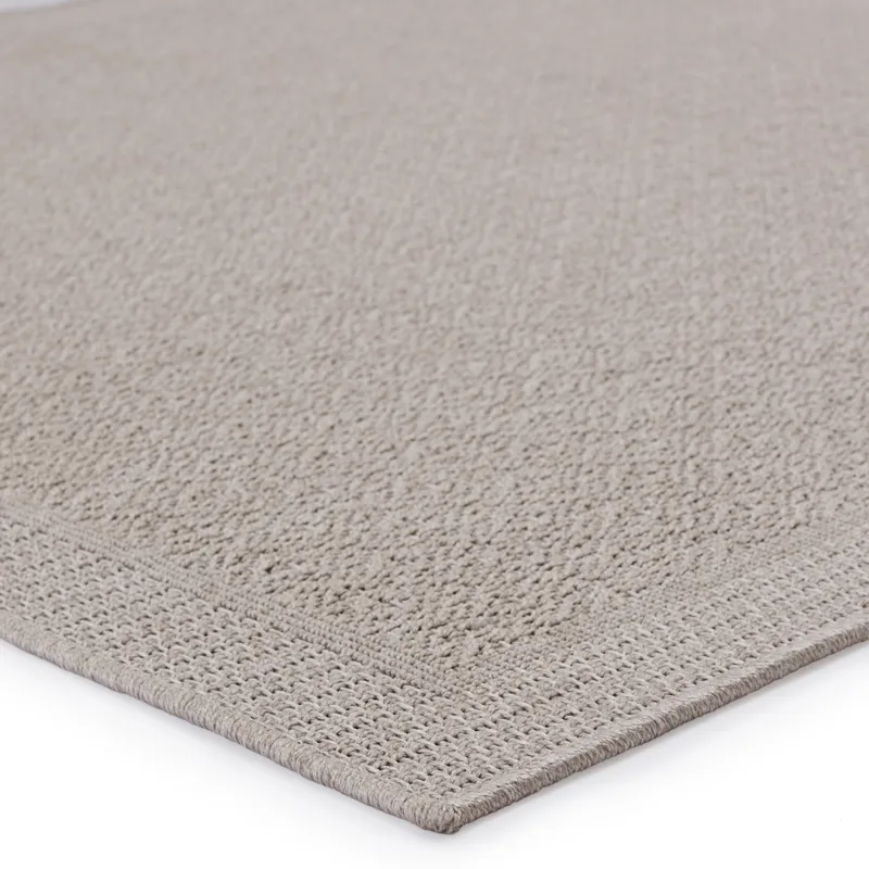 Tahiti Vibe by  Maeva Indoor/ Outdoor Border Gray Area Rug (2'X3')