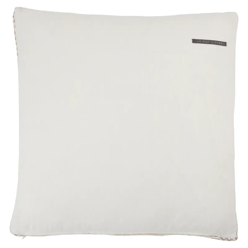 Taiga Seti Border Ivory/ Blush Poly Throw Pillow 24 inch