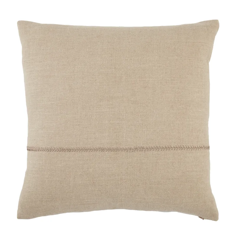 Taiga Ortiz Solid Light Gray Poly Throw Pillow 22 inch