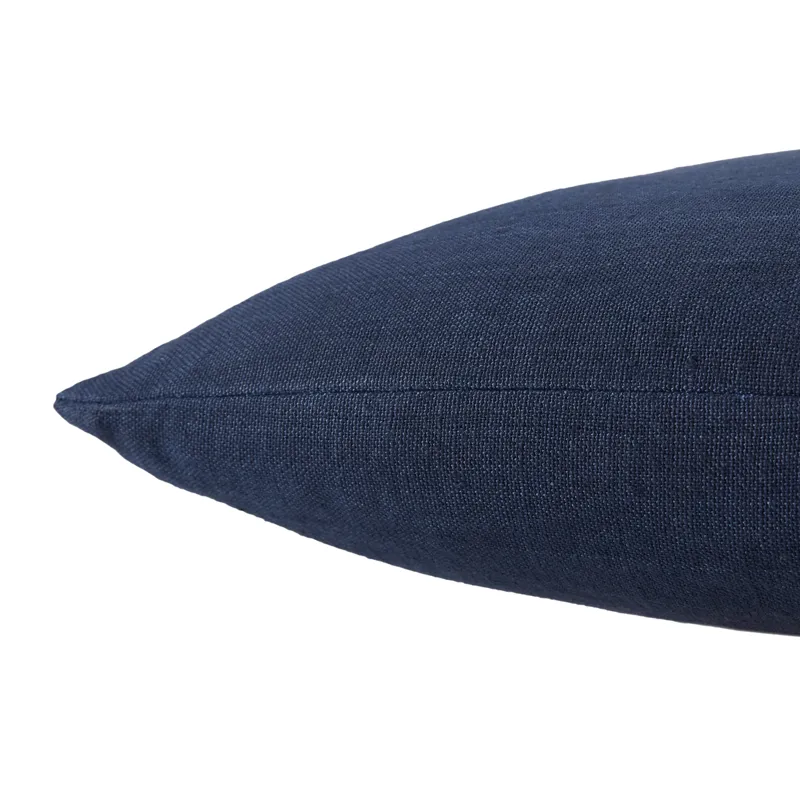 Taiga Ortiz Solid Dark Blue Down Throw Pillow 22 inch