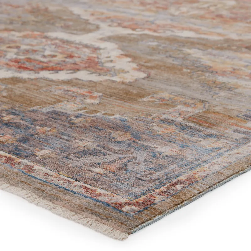 Terra Vibe by  Haelyn Medallion Multicolor/ Olive Runner Rug (2'9"X8')