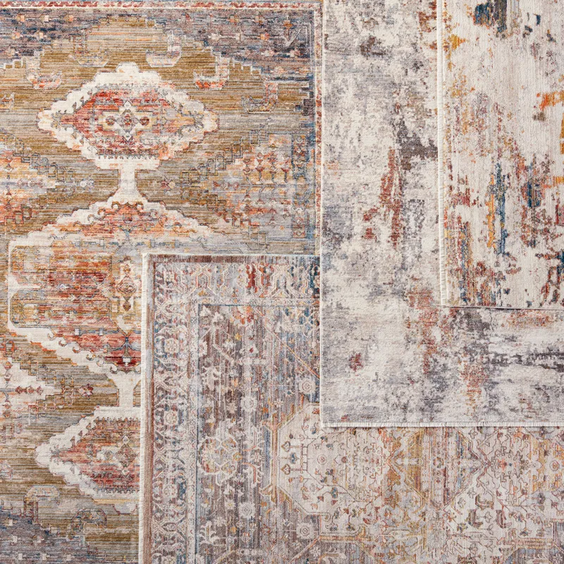 Terra Vibe by  Haelyn Medallion Multicolor/ Olive Runner Rug (2'9"X8')
