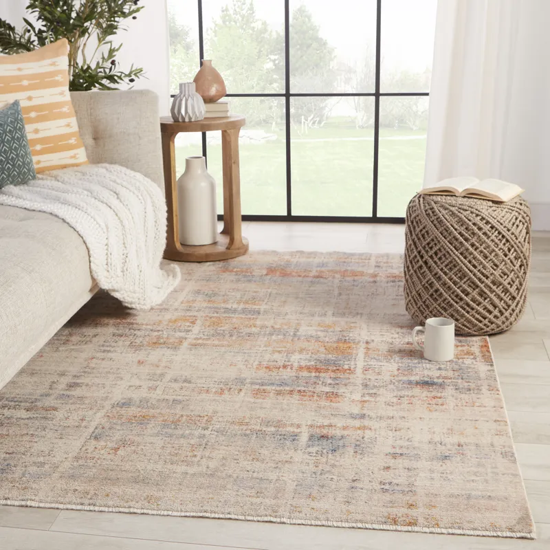 Terra Vibe by  Aerin Abstract Multicolor/ White Area Rug (5'3"X7'10")