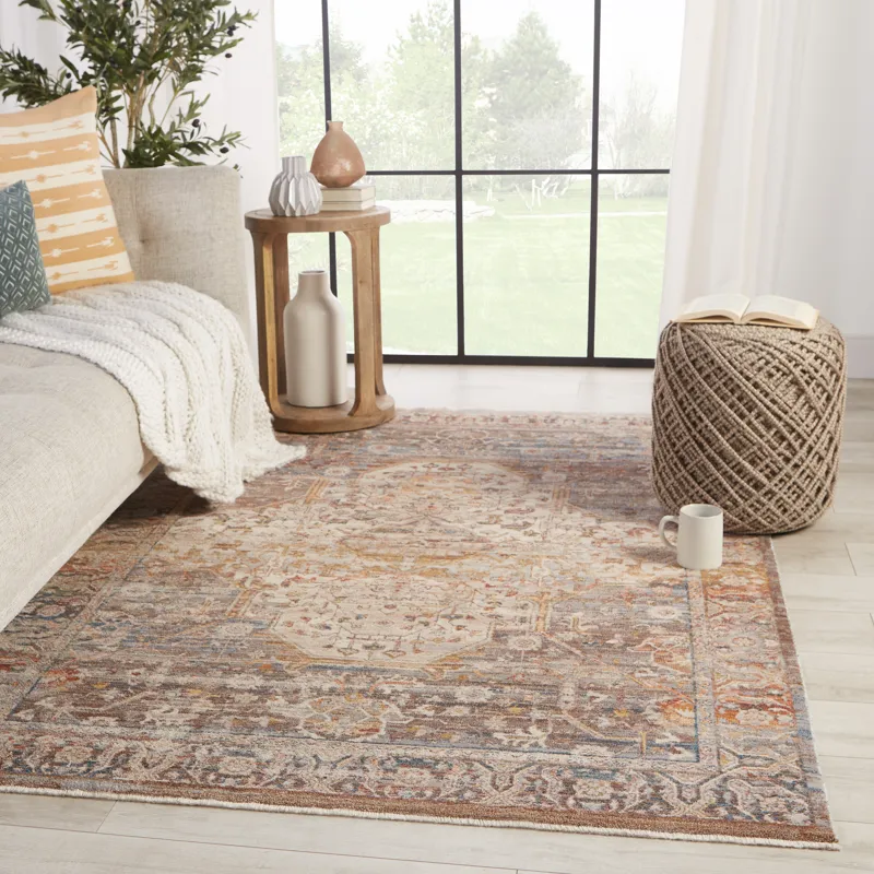 Terra Vibe by  Clarimond Medallion Multicolor Area Rug (3'11"X5'10")