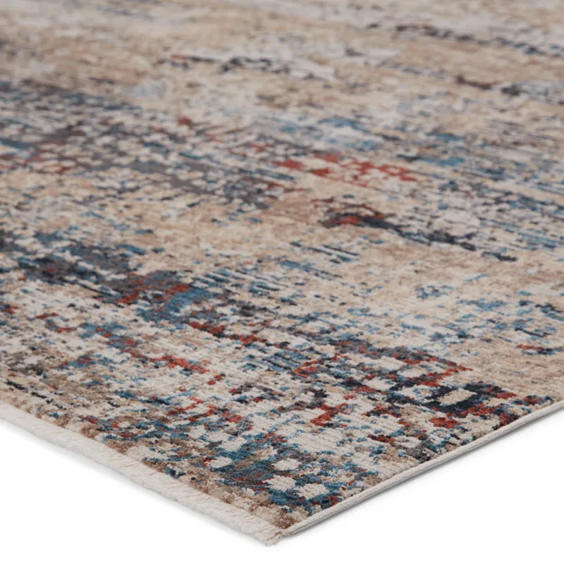 Tunderra Vibe by  Halston Abstract Blue/ Gray Area Rug (8'10"X12'7")