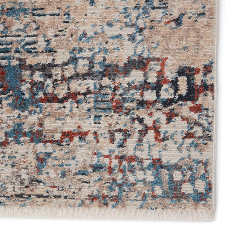 Tunderra Vibe by  Halston Abstract Blue/ Gray Area Rug (8'10"X12'7")