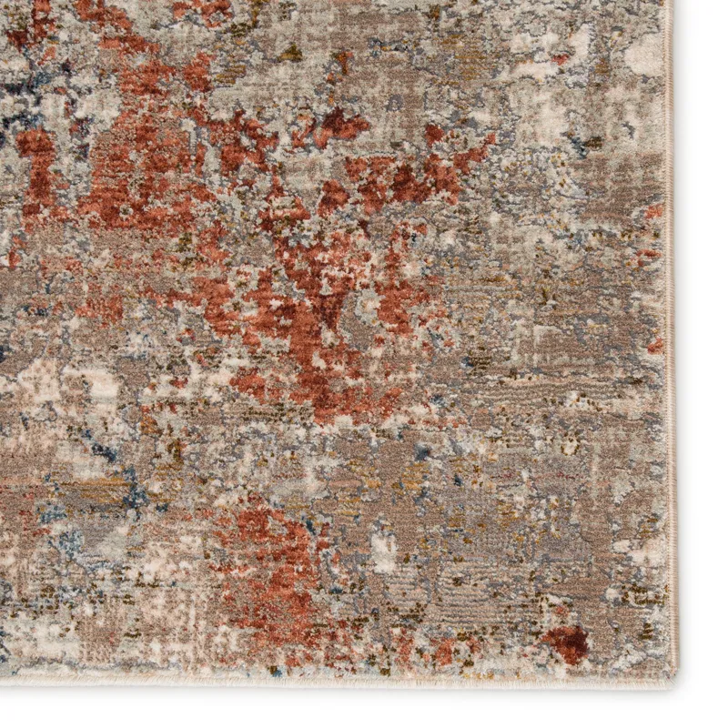 Valentia Marzena Abstract Tan/ Rust Area Rug (6'X9')