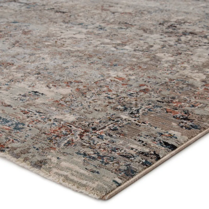 Valentia Niran Medallion Gray/ Rust Runner Rug (2'5"X10')