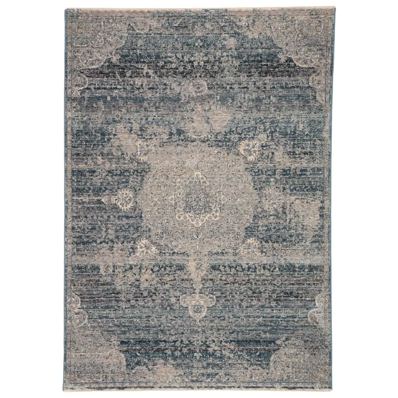 Valentia Tolani Medallion Blue/ Gray Area Rug (8'X10')