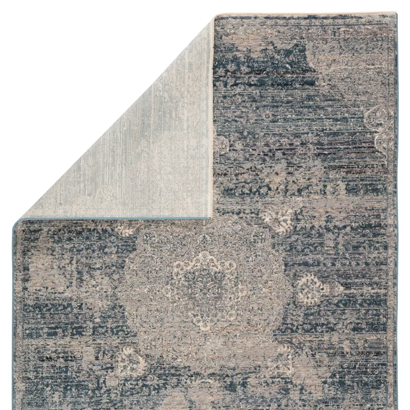 Valentia Tolani Medallion Blue/ Gray Area Rug (8'X10')
