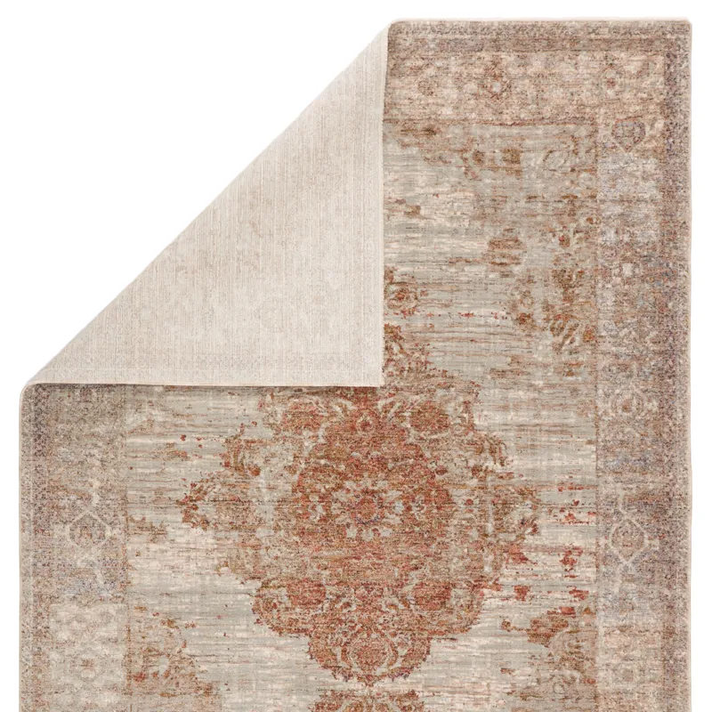 Valentia Beatty Medallion Tan/ Rust Area Rug (9'3"X13'3")