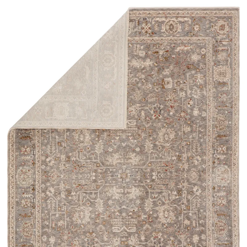 Valentia Amaris Oriental Gray/ Cream Area Rug (9'3"X13'3")