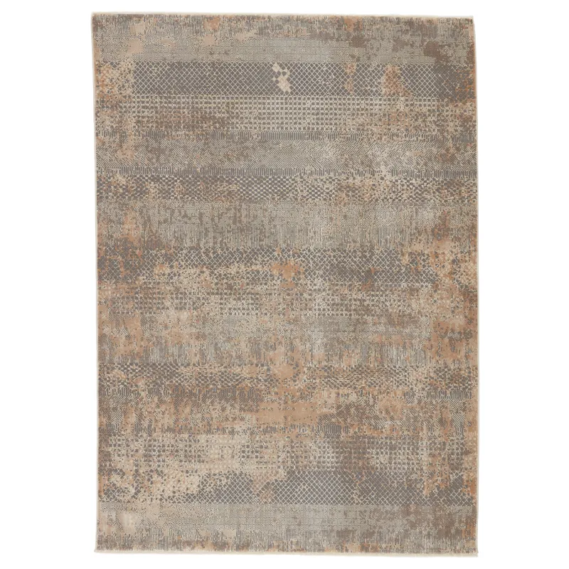 Vienne Ezri Tribal Gray/ Tan Area Rug (9'6"X12'6")