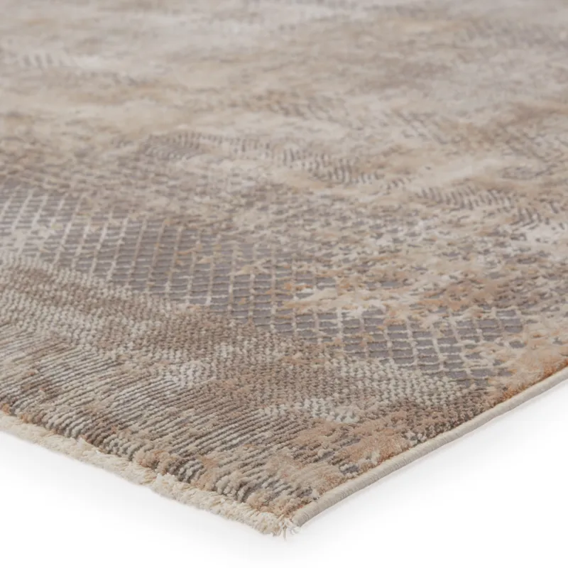 Vienne Ezri Tribal Gray/ Tan Area Rug (9'6"X12'6")