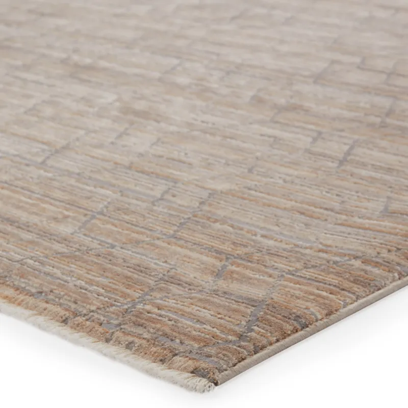 Vienne Cavendish Trellis Tan/ Gray Area Rug (5'X7'6")