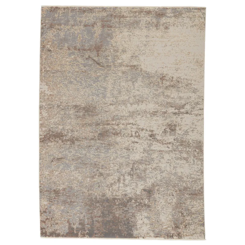 Vienne Brisa Abstract Gray/ Cream Area Rug (7'10"X10'10")