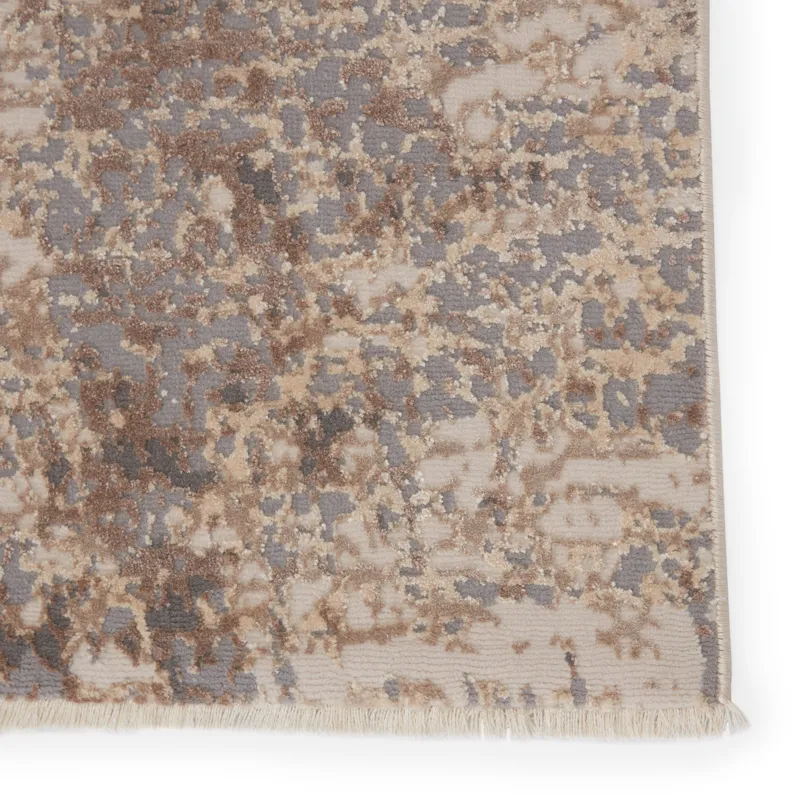 Vienne Brisa Abstract Gray/ Cream Area Rug (7'10"X10'10")