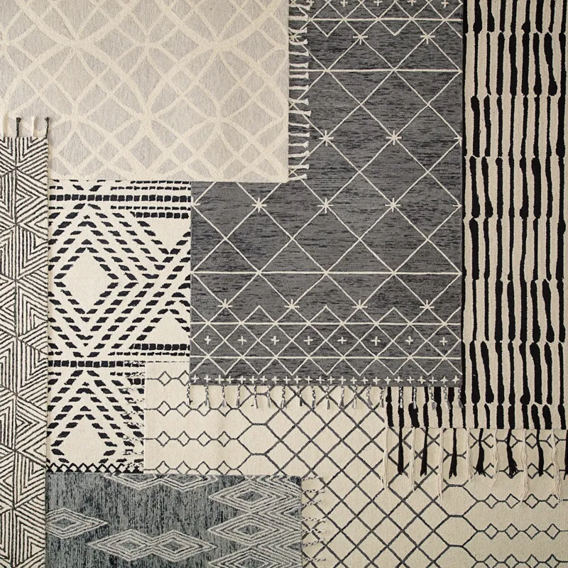 Vera By Nikki Chu Nikki Chu by  Rhea Handmade Trellis Gray/ Ivory Area Rug (2'X3')