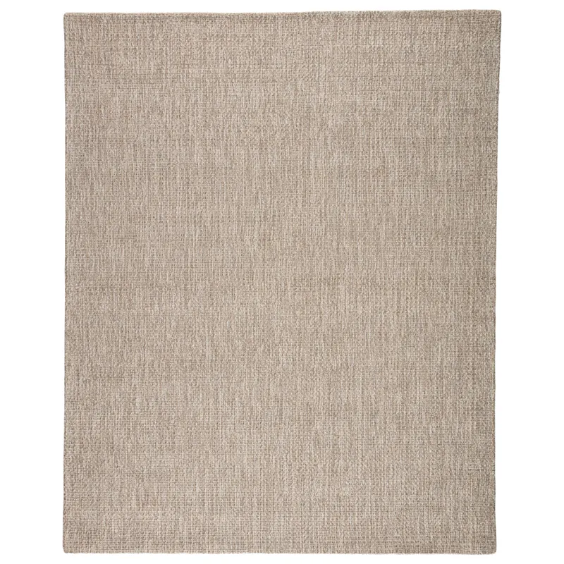 Wisteria Jardin Indoor/ Outdoor Solid Gray/ White Area Rug (8'X10')
