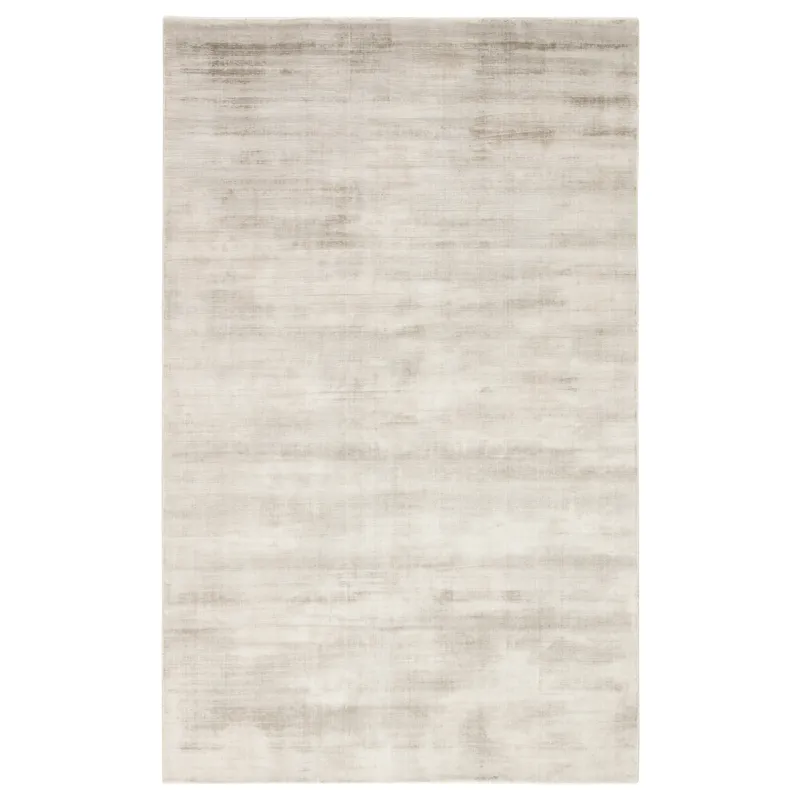 Yasmin Yasmin Handmade Solid Silver Area Rug (12'X15')