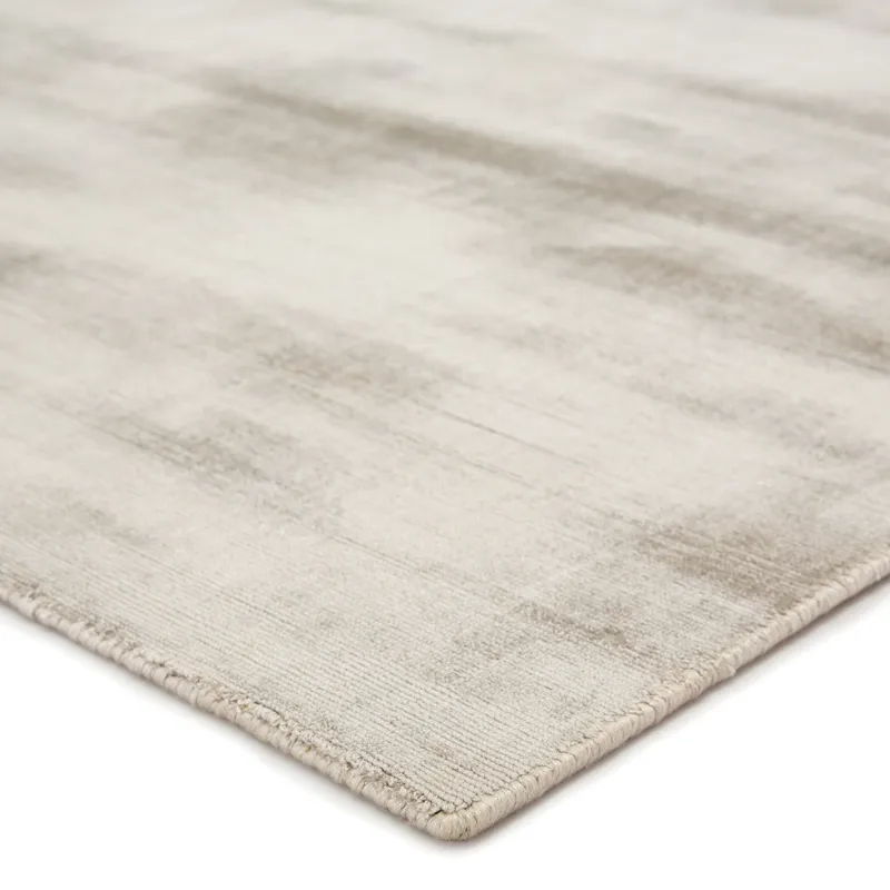 Yasmin Yasmin Handmade Solid Silver Area Rug (12'X15')