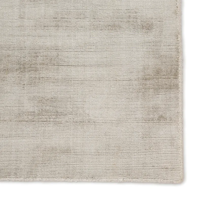 Yasmin Yasmin Handmade Solid Silver Area Rug (12'X15')