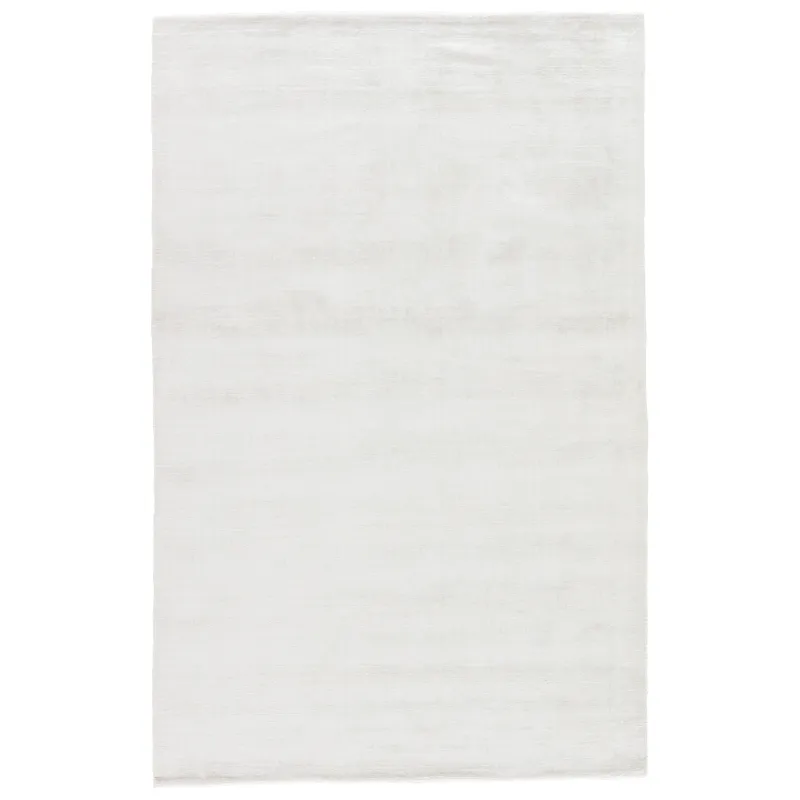 Yasmin Yasmin Handmade Solid White Area Rug (5'X8')