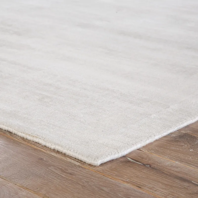 Yasmin Yasmin Handmade Solid White Area Rug (5'X8')
