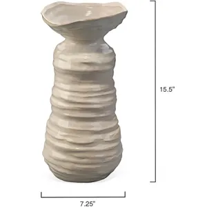 Marine Vase Pearl Cream - Large