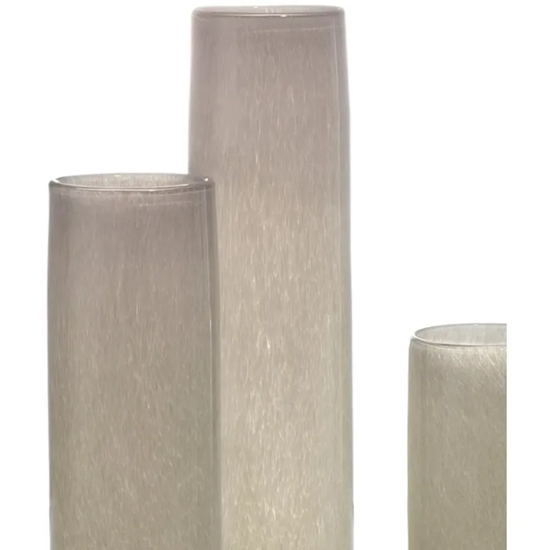 Gwendolyn Hand Blown Vases (Set Of 3) - Grey