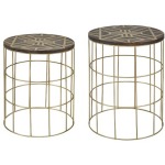 Global Archive Mango and Brass Accent Tables