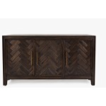Gramercy Dark Chevron 3 Door Accent Cabinet