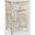 Global Archive Devi Accent Table - Weathered White